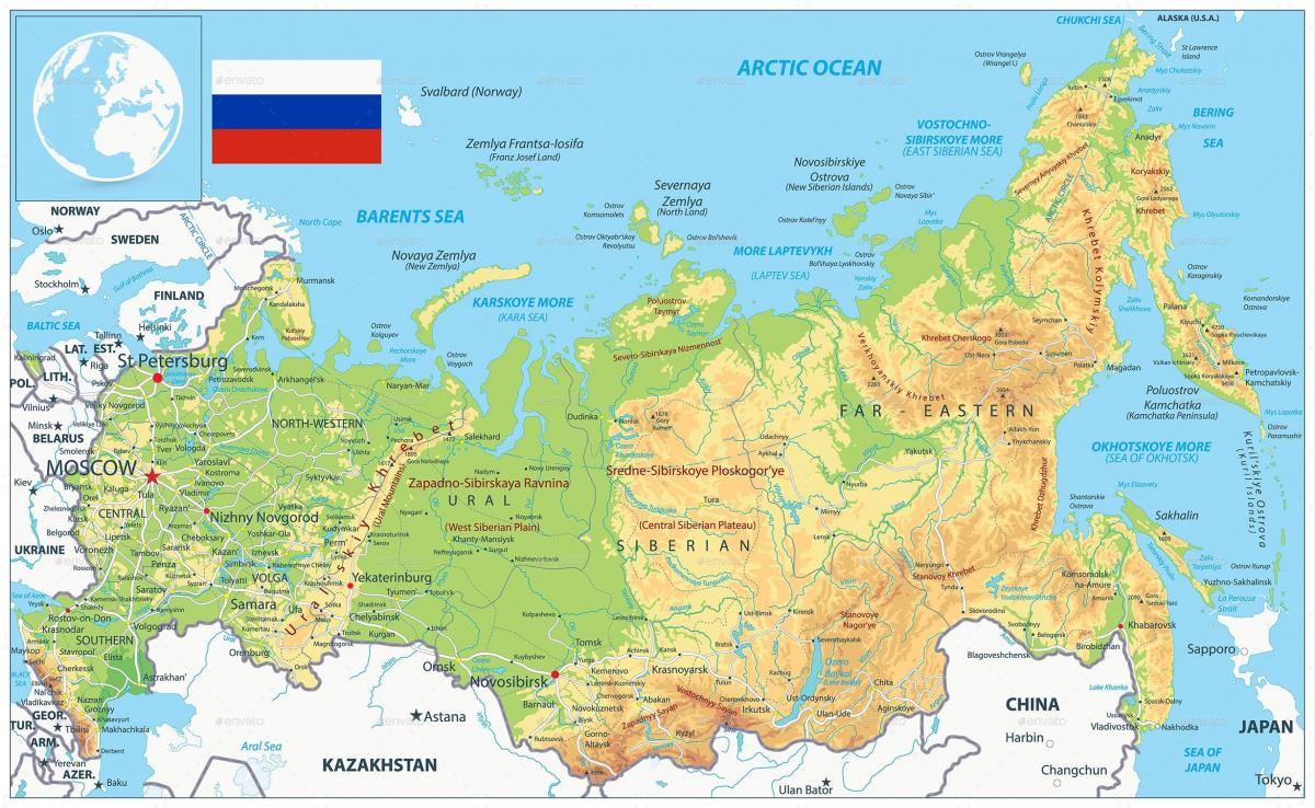 خريطة من البلد روسيا