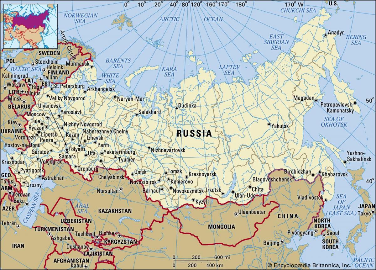 روسيا على الخريطة