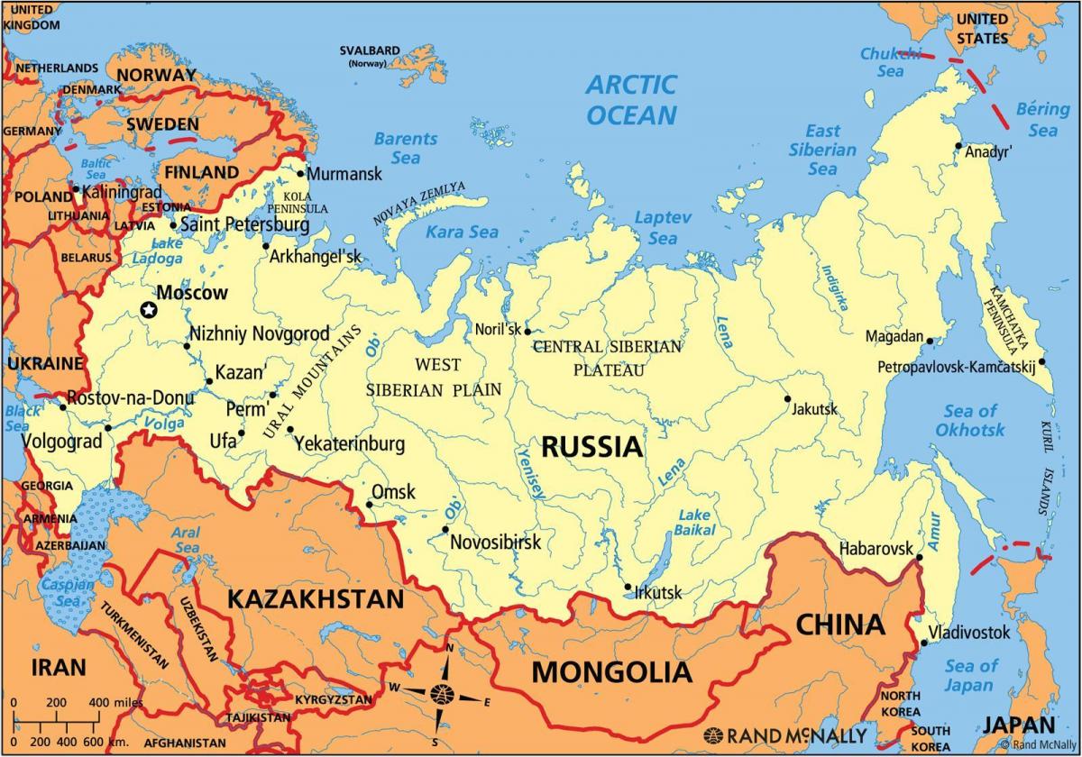 روسيا الخريطة الإدارية