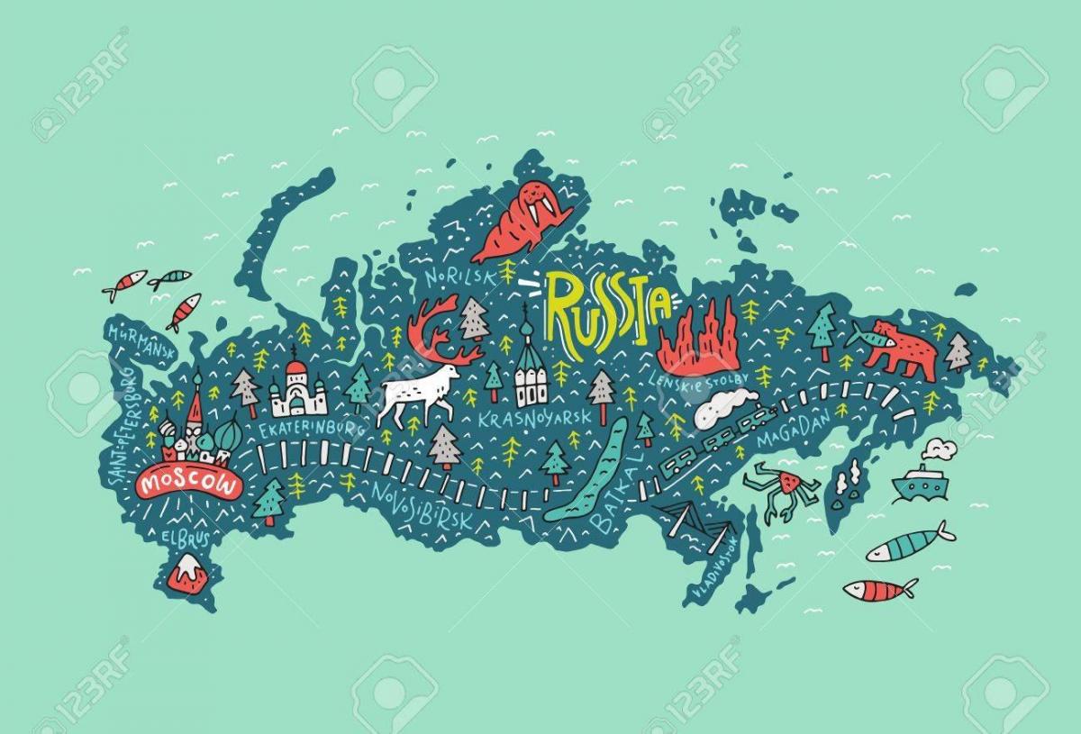 روسيا خريطة السفر